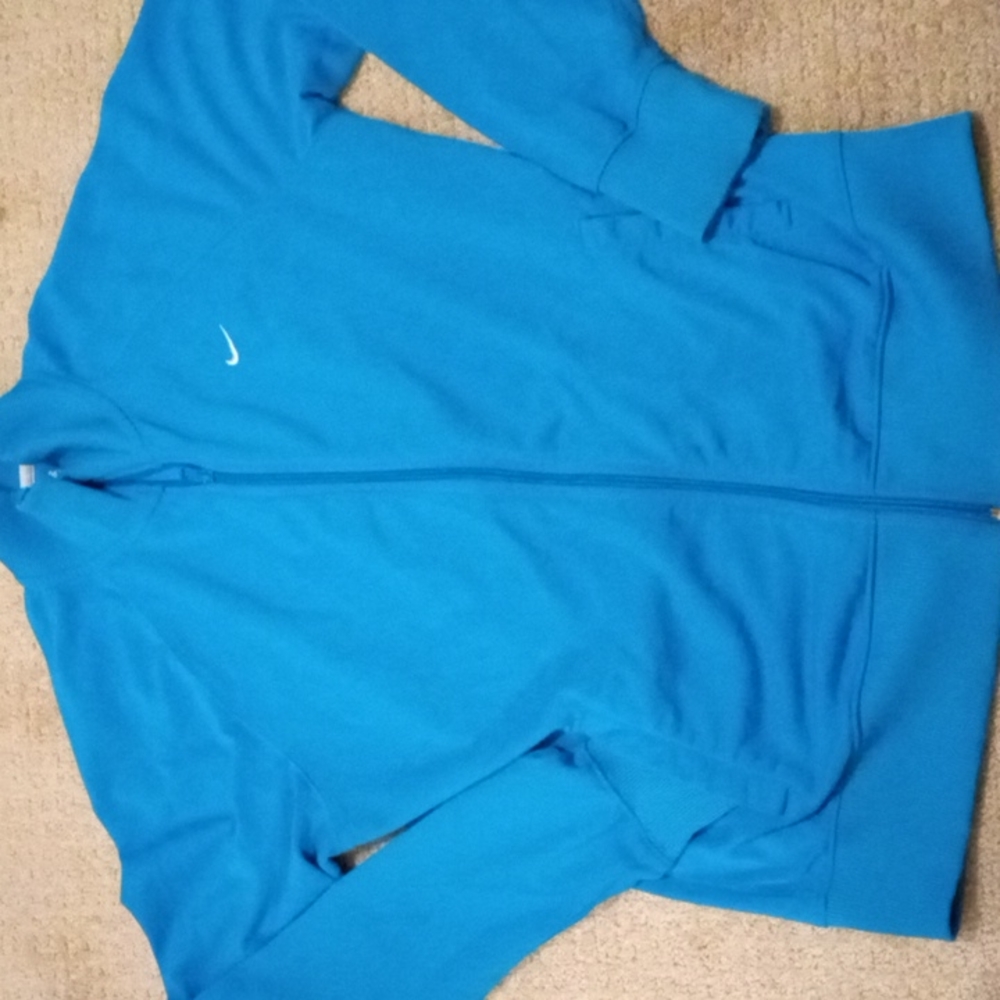 Nike teal zip front athletic jacket